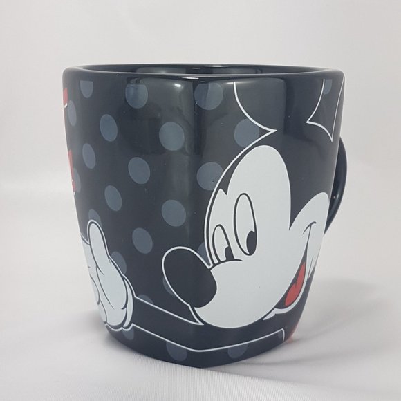 Vintage DISNEY Mickey Mouse Mug Teacup Have a Great Day Jerry Leigh Black Red - Picture 9 of 16